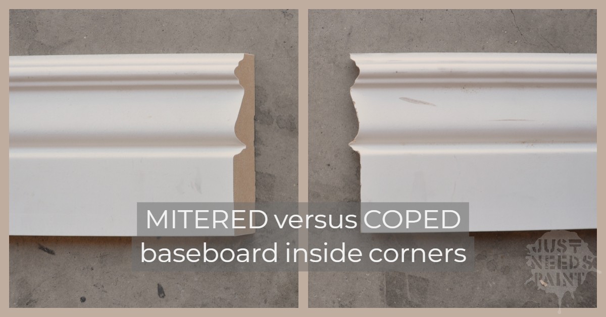 Choose Between Mitered And Coped Baseboard Inside Corners - Just Needs ...