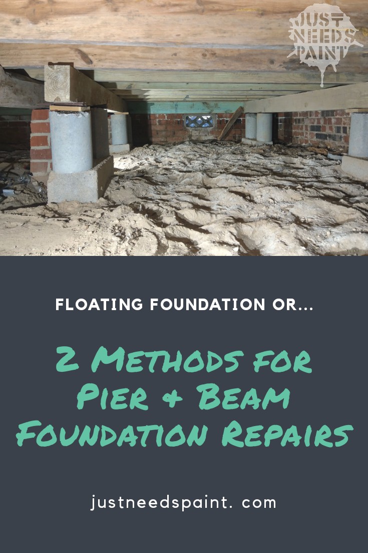 Two Methods For Pier And Beam Foundation Repairs - Just Needs Paint